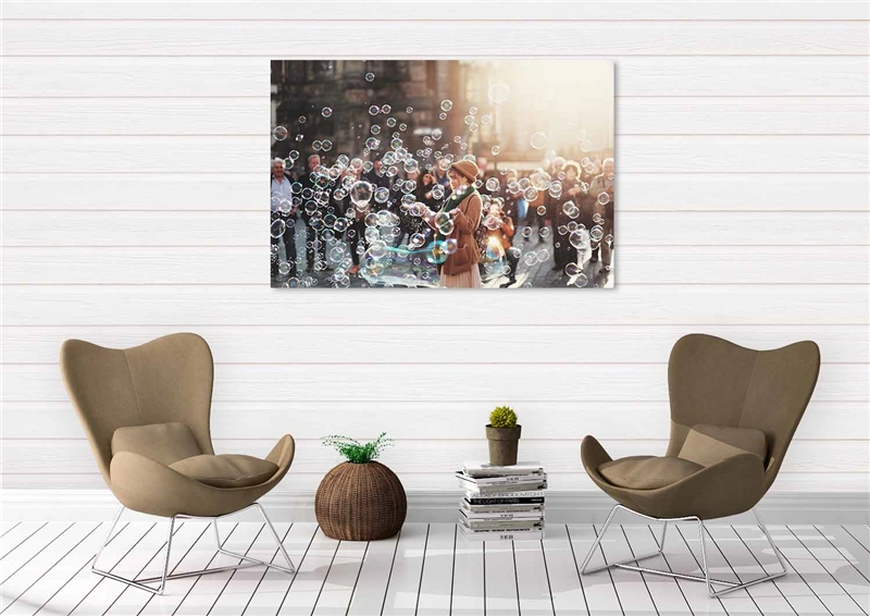 Een Wanddecoratie City Life 004 148x98cm Glas koop je bij Meubels and More