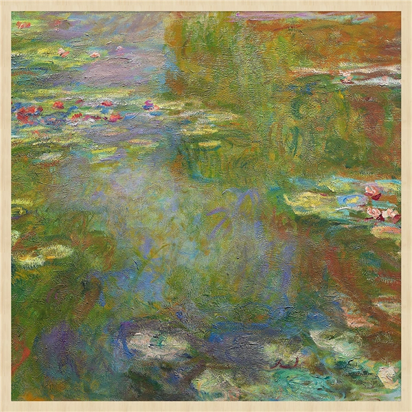 Een Wanddecoratie Lily Pond 74x74cm Forex met blanke lijst koop je bij Meubels and More