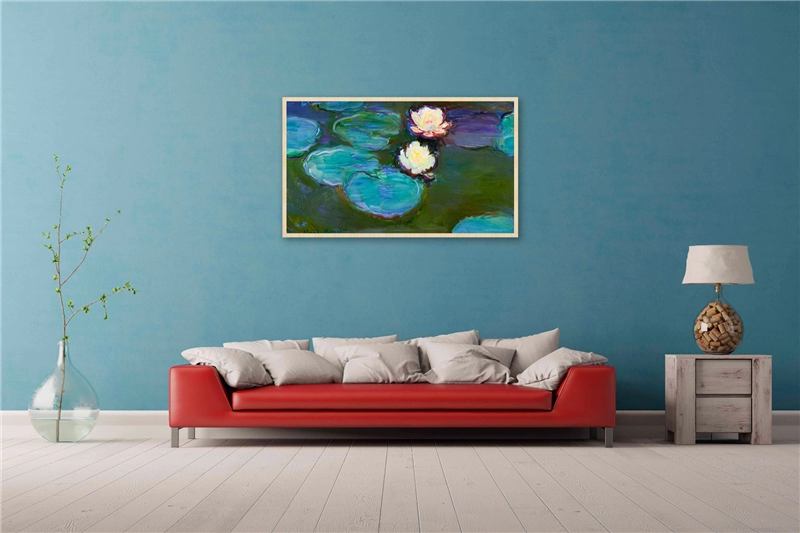 Een Wanddecoratie The Water Lily by Claude Monet 118x70cm Forex met blanke lijst koop je bij Meubels and More