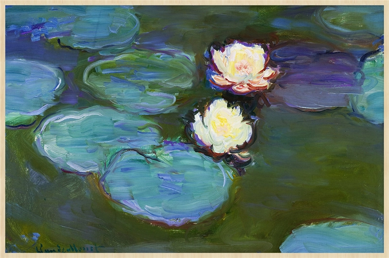 Een Wanddecoratie The Water Lily by Claude Monet 148x98cm Forex met blanke lijst koop je bij Meubels and More