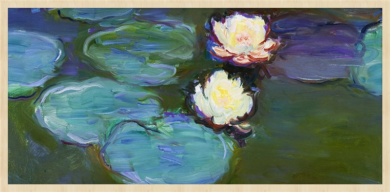 Een Wanddecoratie The Water Lily by Claude Monet 98x48cm Forex met blanke lijst koop je bij Meubels and More