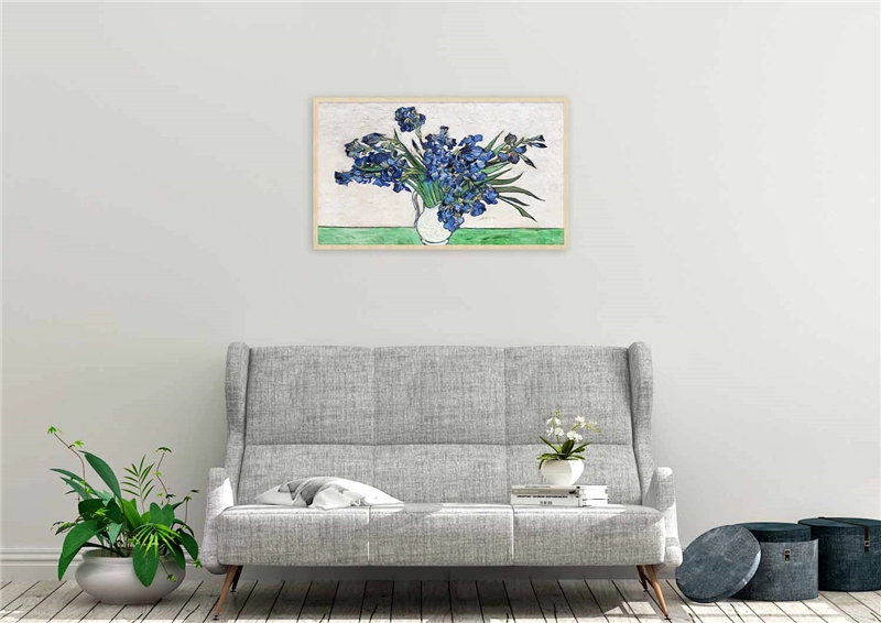 Een Wanddecoratie Irises by Vincent van Gogh 118x70cm Forex met blanke lijst koop je bij Meubels and More