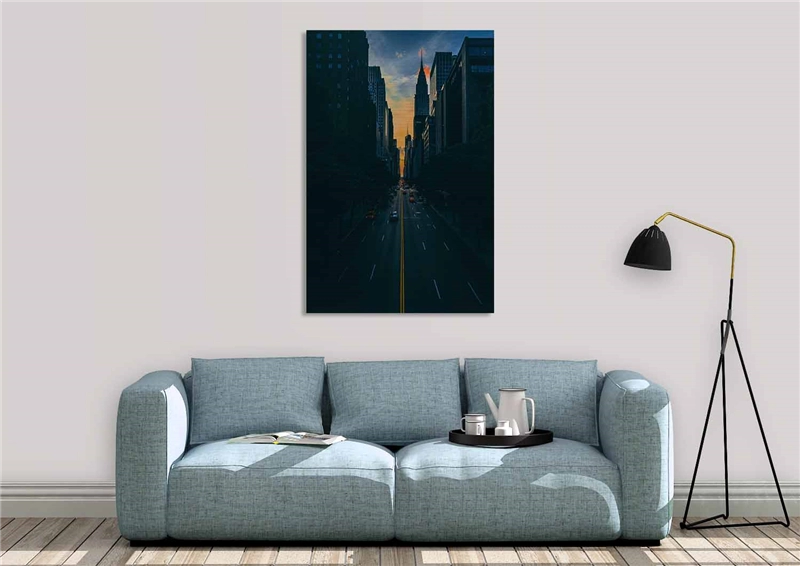 Een Wanddecoratie City Life 006 98x148cm RVS koop je bij Meubels and More