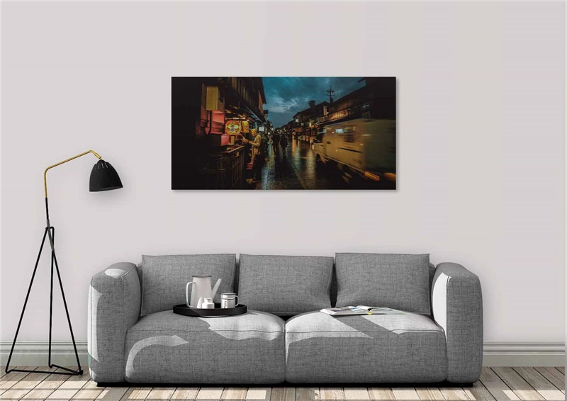 Een Wanddecoratie City Life 007 118x70cm RVS koop je bij Meubels and More