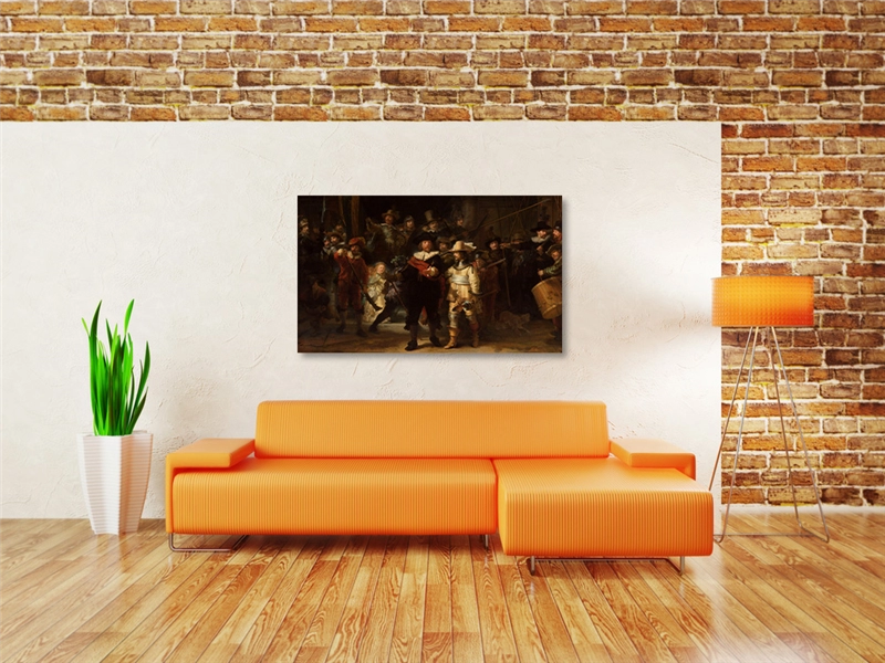 Een Wanddecoratie The Night Watch by Rembrandt van Rijn 118x70cm Dibond wit koop je bij Meubels and More