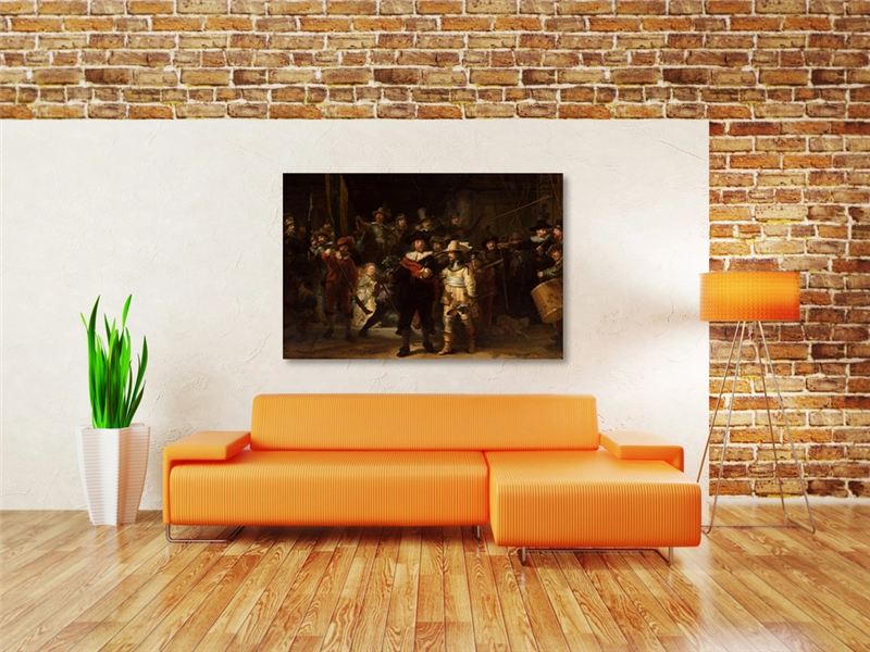 Een Wanddecoratie The Night Watch by Rembrandt van Rijn 148x98cm Dibond wit koop je bij Meubels and More