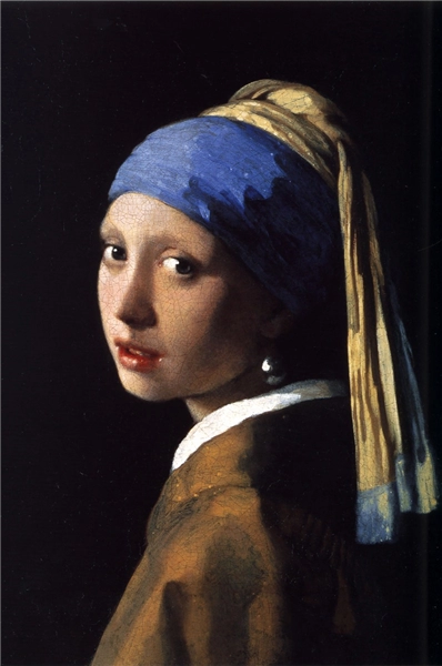 Een Wanddecoratie Girl with a Pearl Earring by Johannes Vermeer 98x148cm Dibond wit koop je bij Meubels and More