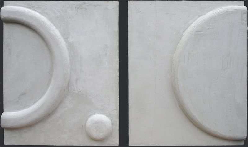 Een Wanddecoratie Sun Moon Earth in Beton Ciree 80x100cm Object koop je bij Meubels and More