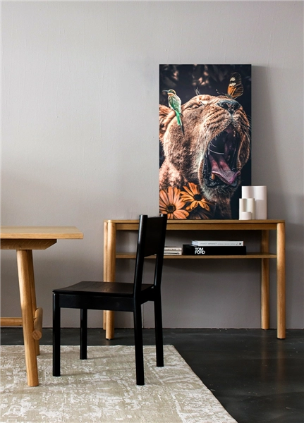 Een Wanddecoratie Lioness 70x118cm RVS koop je bij Meubels and More