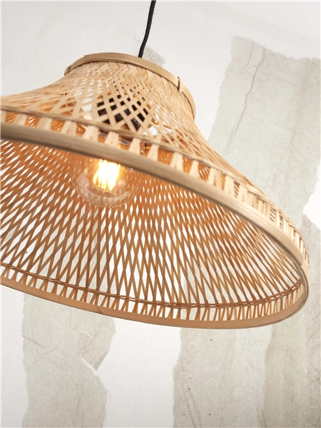 Een Vloerlamp Tahiti bamboe nat h.150cm kap dia.45xh.20cm nat. koop je bij Meubels and More