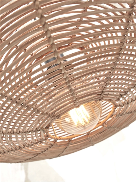 Een Vloerlamp Tanami S bamboe nat h.150cm schijf dia. 40xh.10cm rotan nat. koop je bij Meubels and More