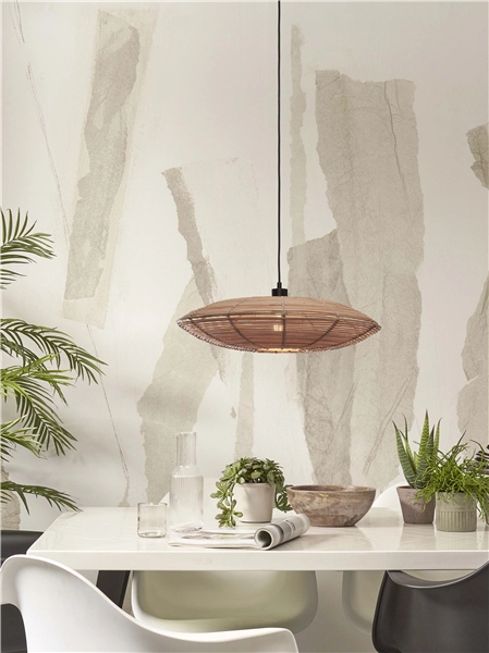 Een Hanglamp Tanami L rotan schijf dia.55xh.14cm naturel koop je bij Meubels and More