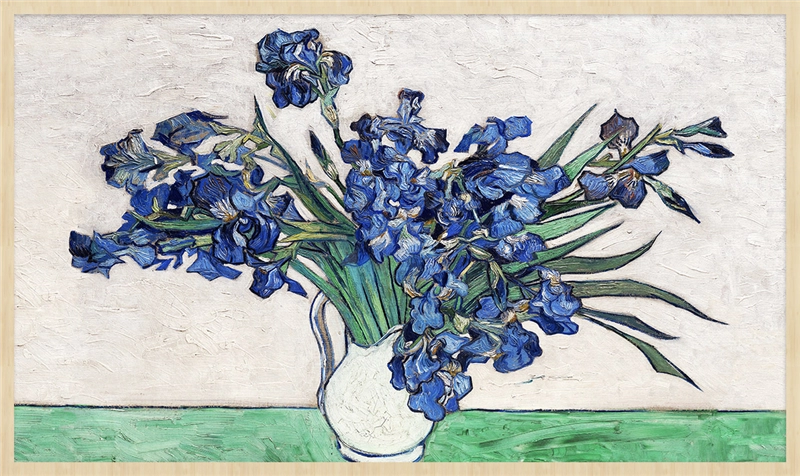 Een Wanddecoratie Irises by Vincent van Gogh 118x70cm Forex met blanke lijst koop je bij Meubels and More