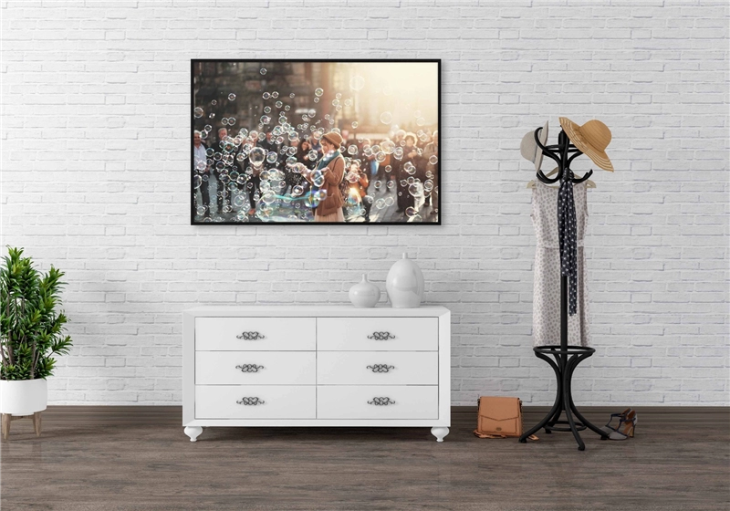 Een Wanddecoratie City Life 014 148x98cm Forex met zwarte lijst koop je bij Meubels and More