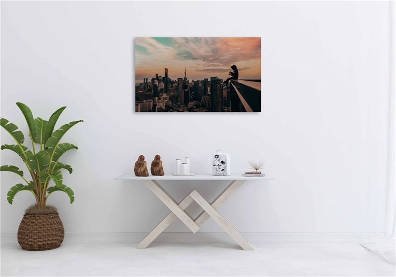 Een Wanddecoratie City Life 015 118x70cm RVS koop je bij Meubels and More