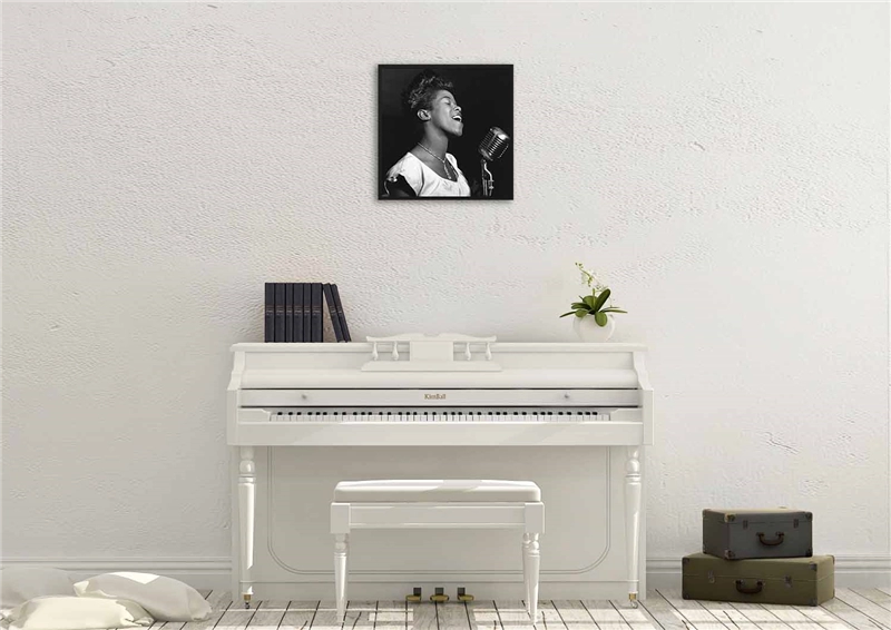 Een Wanddecoratie Music 002 74x74cm Forex met zwarte lijst koop je bij Meubels and More