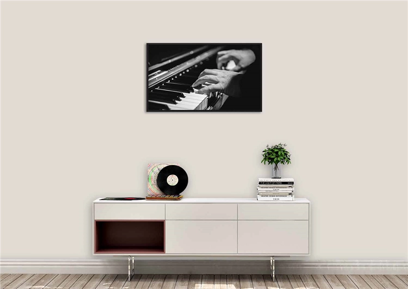 Een Wanddecoratie Music 006 118x70cm Forex met zwarte lijst koop je bij Meubels and More