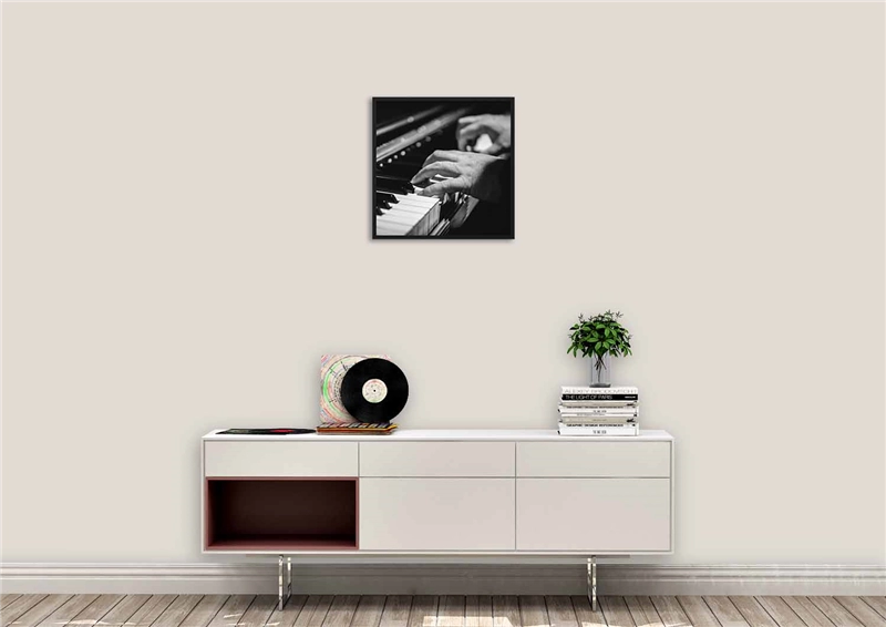 Een Wanddecoratie Music 006 74x74cm Forex met zwarte lijst koop je bij Meubels and More