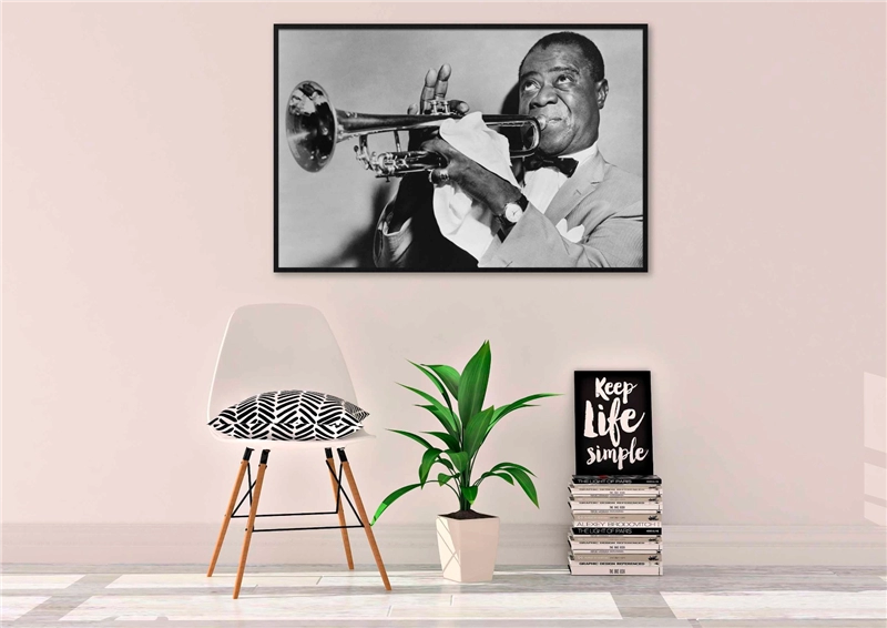 Een Wanddecoratie Music 009 148x98cm Forex met zwarte lijst koop je bij Meubels and More