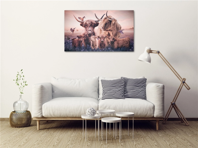 Een Wanddecoratie The Highlander Family 118x70cm RVS koop je bij Meubels and More