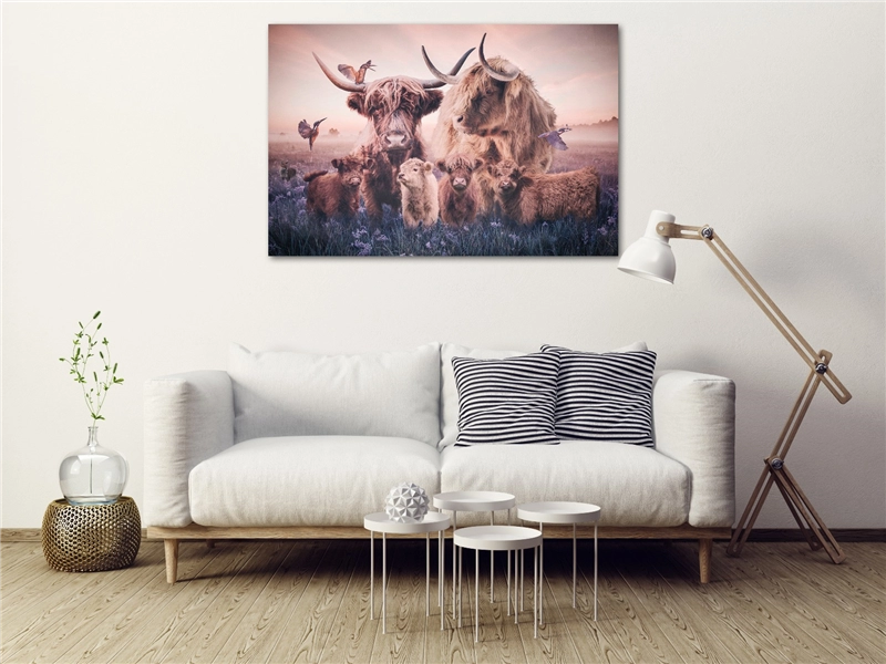 Een Wanddecoratie The Highlander Family 148x98cm RVS koop je bij Meubels and More