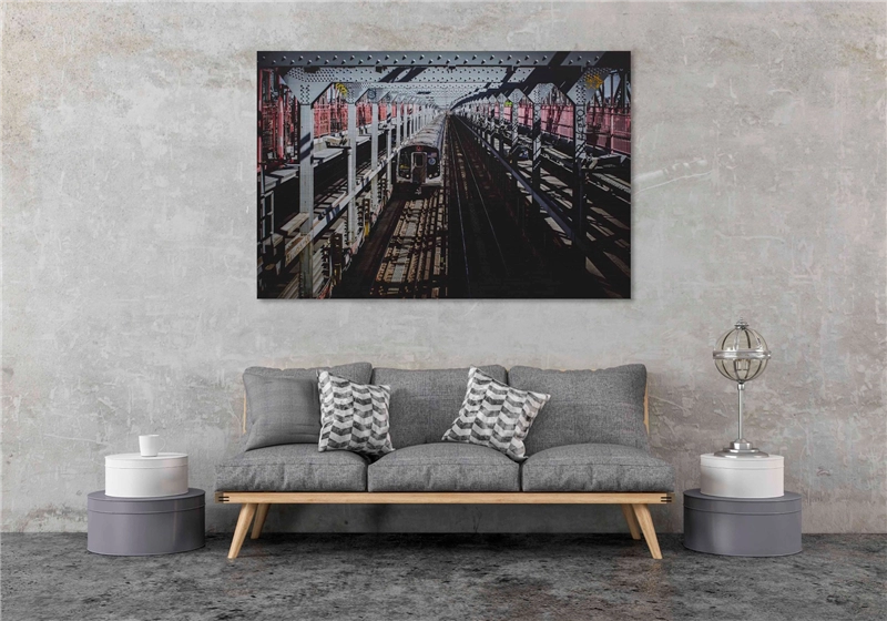 Een Wanddecoratie Rhythm of the City 009 148x98cm RVS koop je bij Meubels and More