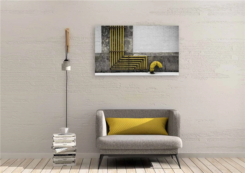 Een Wanddecoratie Rhythm of the City 017 118x70cm Dibond wit koop je bij Meubels and More