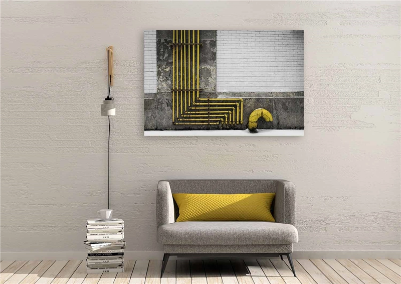 Een Wanddecoratie Rhythm of the City 017 148x98cm Dibond wit koop je bij Meubels and More