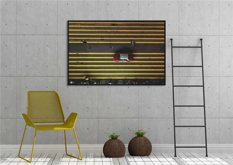 Een Wanddecoratie Rhythm of the City 023 148x98cm Forex met zwarte lijst koop je bij Meubels and More