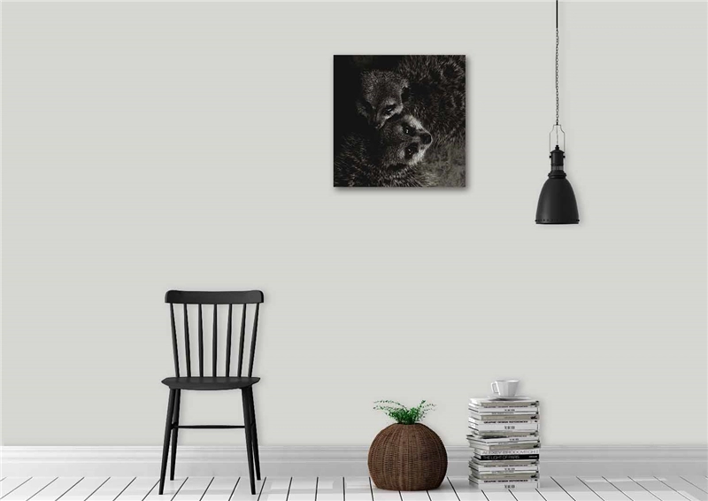 Een Wanddecoratie Wildlife 003 74x74cm Dibond wit koop je bij Meubels and More