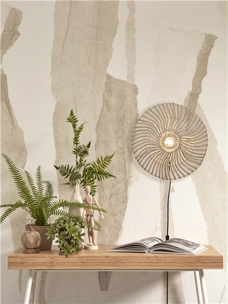 Een Wandlamp Zanzibar S rotan plat dia.40xh.12cm wit koop je bij Meubels and More