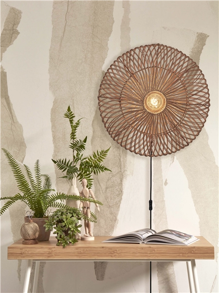 Een Wandlamp Zanzibar L rotan plat dia.55xh.14cm naturel koop je bij Meubels and More